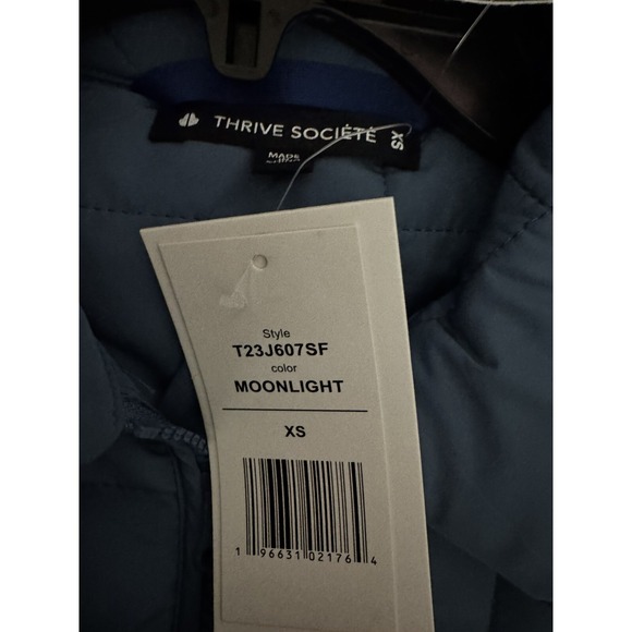 Thrive Societe Quilted Puffer Vest – New with Tags – Moonlight Blue, Size XS - Picture 3 of 3